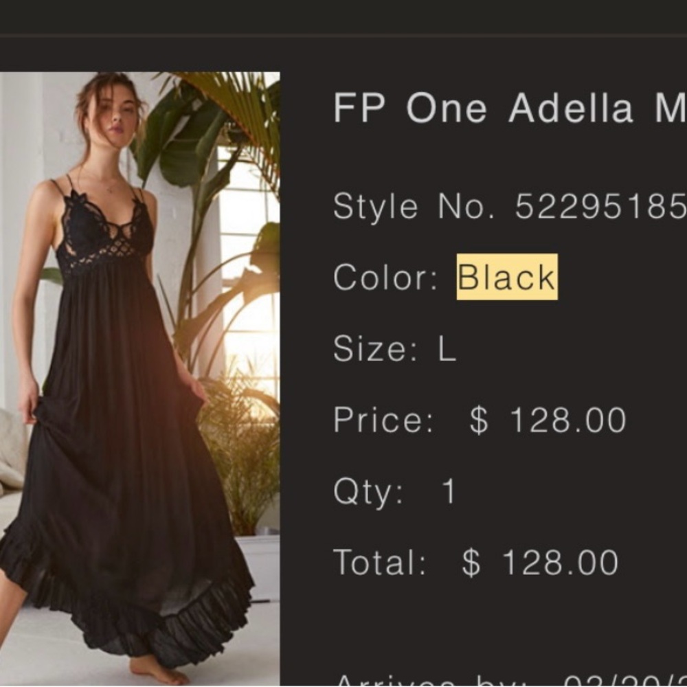 Free People Black Maxi Dress